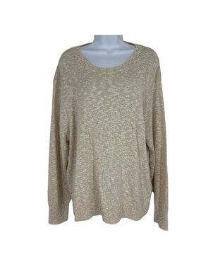 J. Crew Beach Women's Beige Heathered Knit Sweater Size XXL